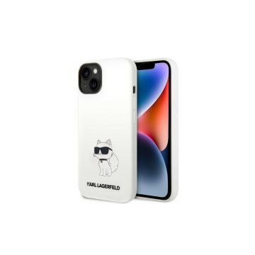 Karl Lagerfeld Case iPhone 14 Pro Minimalist, White Silicone