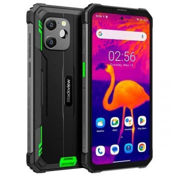 Telefon mobil Blackview BV8900 Verde, 4G, Camera termica, IPS 6.5 , 64+5 Mpx, 8GB + 8GB RAM, 256GB ROM, Android 13, 10380mAh, Dual SIM