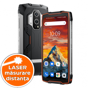 Telefon mobil Blackview BV9300 Orange, Laser, 4G, 6.7 FHD+ 120Hz, 12GB+ 9GB RAM, 256GB+1TB ROM, Android 12, NFC, 15080mAh, Dual SIM