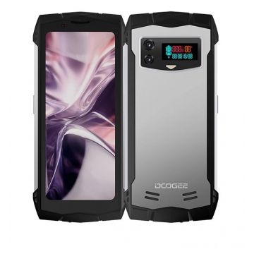 Telefon mobil Doogee S Mini Silver, 4G, 4.5   QHD, 15GB RAM (8GB + 7GB extesibili), 256GB ROM, G99, Android 13, 3000mAh, Dual SIM