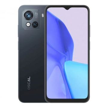 Telefon mobil Oscal C80 Negru, 4G, IPS 6.5 HD+ 90Hz, 8GB RAM extensibil, 128GB ROM, Android 12, T606 OctaCore, 5180mAh, Dual SIM