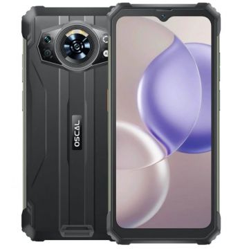 Telefon mobil OSCAL S80 Conquest Black, 4G, IPS FHD+ 6.58 , 6GB + 4GB RAM, 128GB ROM, Android 12, Helio G85, IP68, 13000mAh, Dual SIM