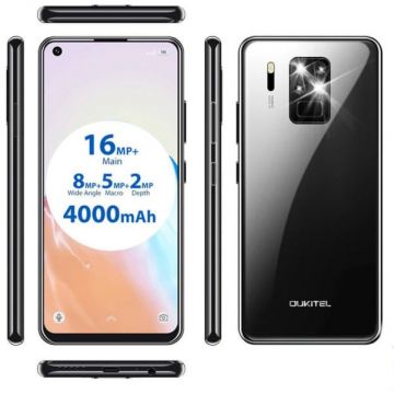 Telefon mobil Oukitel C18 Pro Black, 4G, Resigilat, IPS 6.55 HD, 4GB RAM, 64GB ROM, Android 9, MTK6757 OctaCore, 4000mAh, Dual SIM