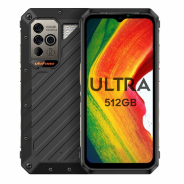 Telefon mobil Ulefone Armor 18 Ultra 5G Negru, 6.58 IPS FHD+, 24GB RAM (12GB + 12GB extensibili), 512GB ROM, Android 13, Dimensity 7050, NFC, IP68, 9600mAh, Dual SIM