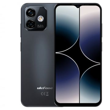 Telefon mobil Ulefone Note 16 Pro Negru 4G, 6.52 IPS LCD, 16GB RAM (8GB + 8GB exensibili), 128GB ROM, Android 13, Unisoc T606 OctaCore,4400mAh, Dual SIM