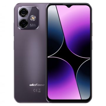 Telefon mobil Ulefone Note 16 Pro Violet 4G, 6.52 IPS LCD, 16GB RAM (8GB + 8GB exensibili), 128GB ROM, Android 13, Unisoc T606 OctaCore,4400mAh, Dual SIM