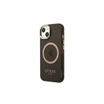 Guess Black Translucent Gold iPhone 13 Case with MagSafe