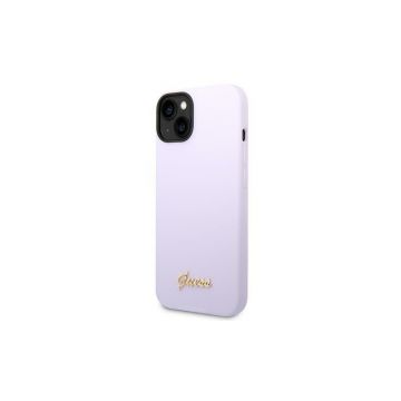 Guess Silicone Purple Hard Case for iPhone 14