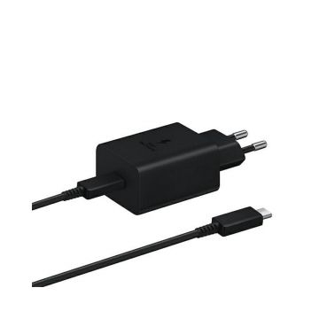 Încărcător de perete Samsung 45W USB-C + cablu USB-C, negru.