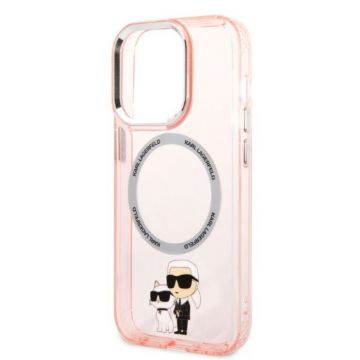 Fashionable Karl Lagerfeld Pink Hardcase for iPhone 14 Pro Max