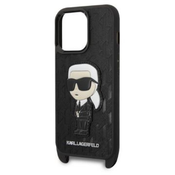 Lagerfeld Black Hardcase: Protecție Elegantă și Stilată pentru iPhone 14 Pro