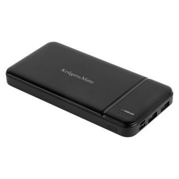 10000mah Kruger&Matz Power Bank Li-pol USB-C Micro USB