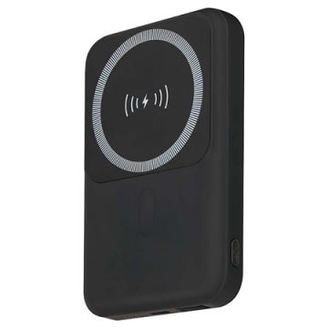 Power Bank 10000mah Wireless cu Inel Magnetic - Negru