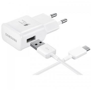 Samsung Adaptor priza USB Samsung EP-TA20EW fast charging, alb