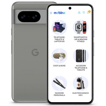 Telefon mobil Google Pixel 8, 128GB, 8GB RAM, 5G, Dual-SIM, Gri Hazel