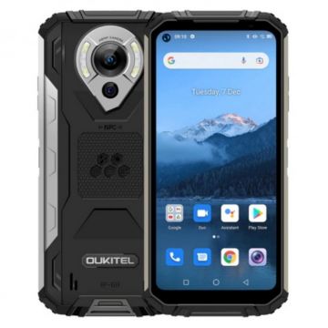 Telefon mobil Oukitel WP16 Negru, 4G, 6.39 HD+, 8GB RAM LPDDR4X, 128GB ROM UFS, Android 11, Helio P60, NFC, IP68, 10600mAh, Dual SIM