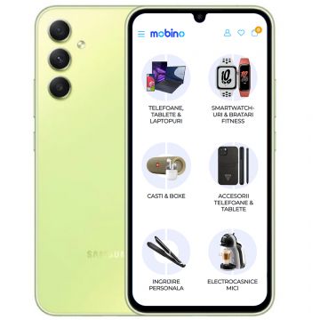Telefon mobil Samsung Galaxy A34, 5G, 128GB, 6GB RAM, Dual-SIM, Verde Awesome