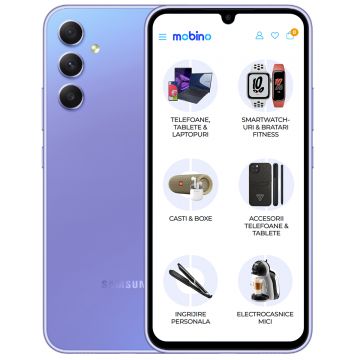 Telefon mobil Samsung Galaxy A34, 5G, 128GB, 6GB RAM, Dual-SIM, Violet Awesome