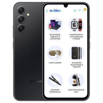 Telefon mobil Samsung Galaxy A34 Enterprise Edition, 5G, 128GB, 6GB RAM, Dual-SIM, Negru