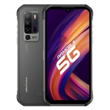Telefon mobil Ulefone Armor 11 Negru, 5G, IPS Waterdrop 6.1 , 8GB RAM, 256GB ROM, Dimensity 800 OctaCore, NFC, IP68, 5200mAh, Dual SIM