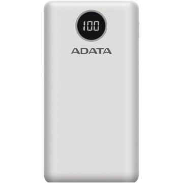 Adata Acumulator extern ADATA 20000mAh, Quick Charge 3.0 + PD 18W, 2 x USB &, 1 x USB-C, P20000QCD 20.000 mAh, Total 3A, Albastru