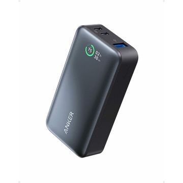 Anker Baterie externa Anker 533 PowerCore 10.000 mAh, 30W, Power IQ 3.0, PowerDelivery, 2x USB-C, 1x USB-A, Negru