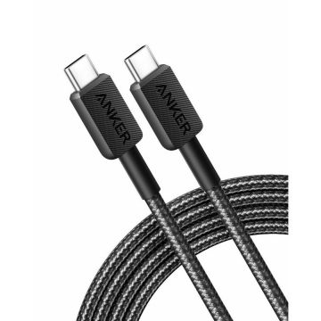 Anker Cablu Anker 322 USB-C la USB-C, 60W, 1.8 metri Negru
