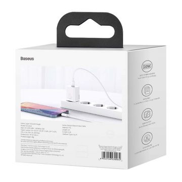 Compact Charger Baseus Super Si Quick 20W with USB-C Cable