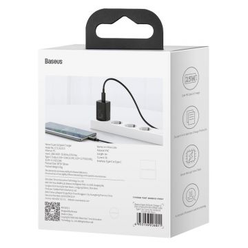 Baseus Charger Super Si Quick 25w with USB-C Cable