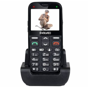 Evolveo Telefon mobil EVOLVEO EasyPhone XG, pentru seniori, Dual Sim, 2G, Negru