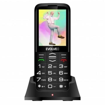 Evolveo Telefon mobil EVOLVEO EasyPhone XO, pentru seniori, Dual Sim, 2G, Negru