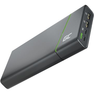 Green Cell Acumulator Extern Green Cell GC PowerPlay Ultra 26800mAh 128W 4-Port 2x USB-C 65W si 27W Power Delivery si 2x USB Ultra Charge Power Bank pentru laptop, MacBook, iPad, iPhone, Nintendo Switch