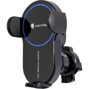 Suport pentru incarcator auto wireless, Navitel, Negru