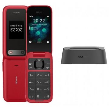 Telefon 2660 Flip 4G Dual Sim + Docking Station  Rosu