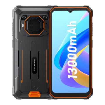 Telefon mobil Blackview BV6200 Pro Orange, 4G, IPS 6.56 , Boxa 3W, 10 GB RAM (6+4GB RAM), 128GB ROM, Android 13, Helio P35, NFC, 13000mAh, Dual SIM