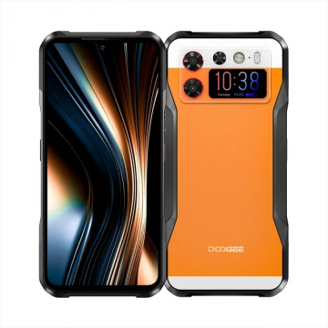 Telefon mobil Doogee V20S Orange, 5G, Dual Display (6.43 + 1.58 ) Amoled FHD+, 32GB RAM (12GB + 20GB extensibili), 256GB ROM, 50MP, Android 13, Dimensity 6020, NFC, OTG, 6000mAh, 33W, Dual SIM