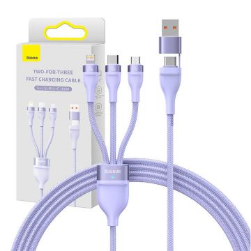 Cablul USB 3in1 Baseus Flash Series, 100W, 1.2m (mov)