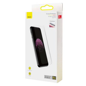 Baseus 0.3mm Templifon protectie Full-glass 2 buc. iPhone Xr/11