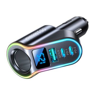 Joyroom Car Charger, 4-in-1, USB QC3.0 and USB-C PD