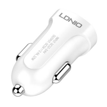 Car Charger LDNIO DL-C17, 12W, 1x USB + USB-C Cable