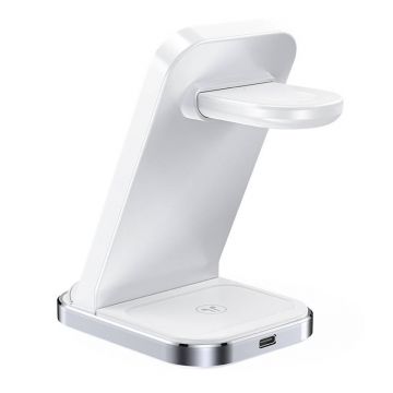 15W 3-in-1 Inductive Charger with Stand (White)