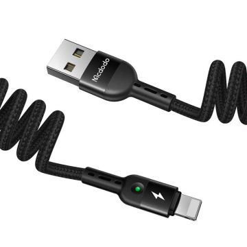 Cablă USB to Lightning Mcdodo Omega, Spring, 1.8m (Negru)