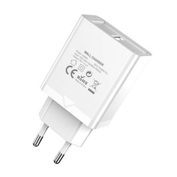 Compact and Safe EU USB-A Wall Charger, Vention 12W, 2.4A