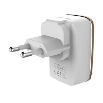 High-Quality Wall Charger with 2 USB Ports and Micro USB Cable