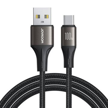 Joyroom Cable High-Speed USB to USB-C 100W Black
