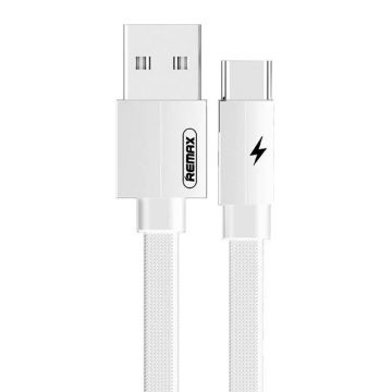 Cable USB-C Remax Kerolla, 1m (white) - fast charging and data transfer