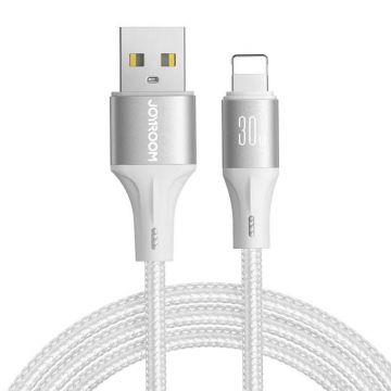 Cablă Joyroom Light-Speed 3A, USB to Lightning, 2m (alb)