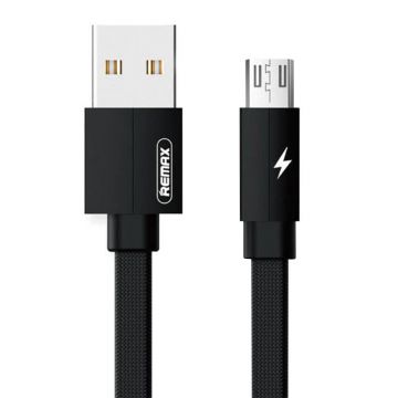 Cable USB Micro Remax Kerolla, 2m (black) - Fast charging and seamless data transmission.