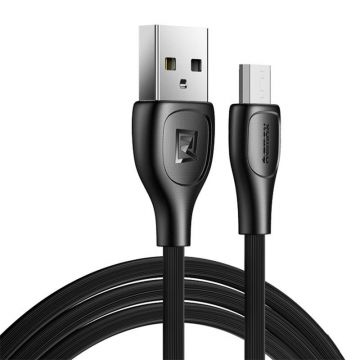 Powerful and Durable USB Micro Cable, 1m, 2.1A (Black)