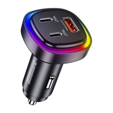 Versatile car charger with fast charging - REMAX RCC330, black